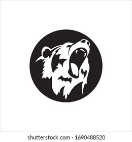 Plantillas de diseño de vectores con logotipo de oso animal