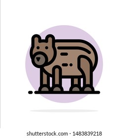 Animal, Bear, Polar, Canada Abstract Circle Background Flat color Icon