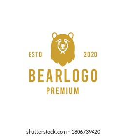Animal Bear silhouette Vector Logo illustration design vintage