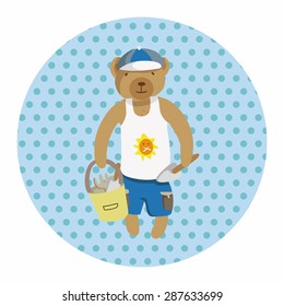 animal bear summer cartoon theme elements