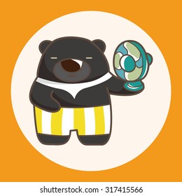 animal bear summer cartoon theme elements