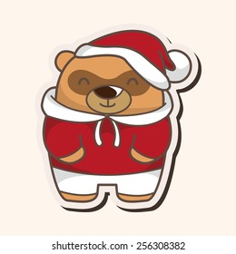 animal bear winter cartoon theme elements