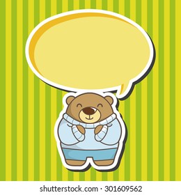 animal bear winter cartoon theme elements