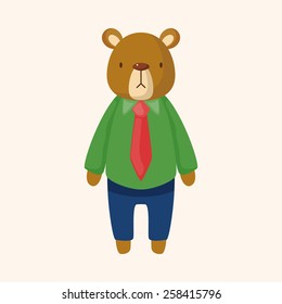 animal bear worker cartoon theme elements
