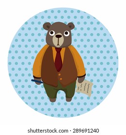 animal bear worker cartoon theme elements