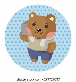 animal bear worker cartoon theme elements