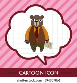 animal bear worker cartoon theme elements