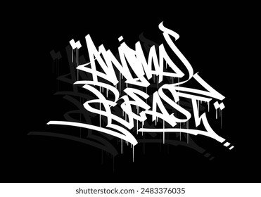 
ANIMAL BEAST Graffiti Tag Stil Design