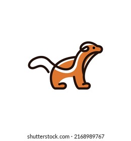 Animal Beaver Line Creative Logo Design