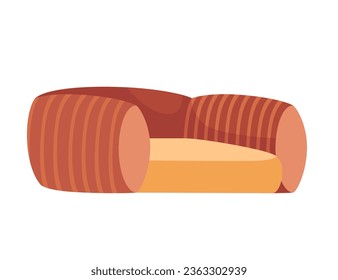 Animal bed with soft pillow vector illustration isolated on white background