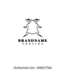 animal bedbug cartoon logo icon design template black modern isolated illustration