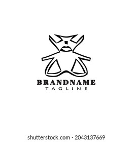 animal bedbug cartoon logo icon design template black modern cute vector illustration
