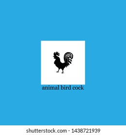 animal bird cock icon sign signifier vector