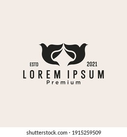 animal bird fly logo design vector