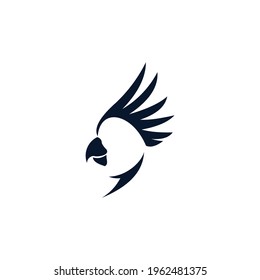 animal bird head freedom logo design