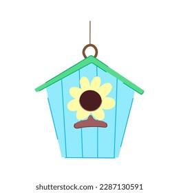 animal bird house cartoon. tree spring, home summer animal bird house sign. isolated symbol vector illustration