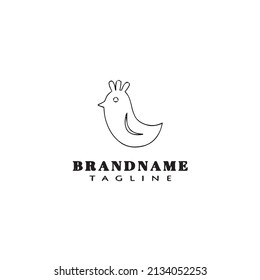 animal bird logo cartoon icon design template black modern isolated vector illustration