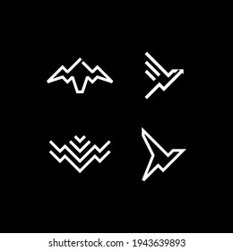Animal bird logo template and graphic designed from geometric lines.
EPS10, Vector.
