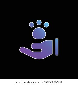 Icono de vector de gradiente azul