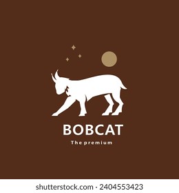 animal bobcat natural logo vector icon silhouette retro hipster