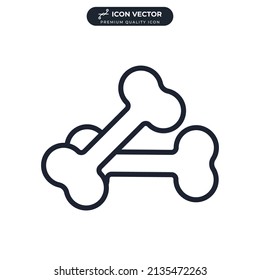 Animal bones icon symbol template for graphic and web design collection logo vector illustration