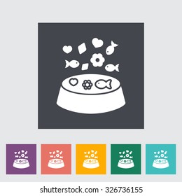 Animal bowl icon. Flat vector related icon for web and mobile applications. It can be used as - logo, pictogram, icon, infographic element. Vector Illustration. 
