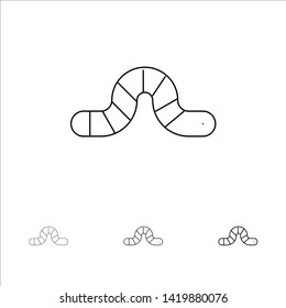 Animal, Bug, Insect, Snake Bold and thin black line icon set
