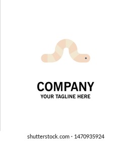 Animal, Bug, Insect, Snake Business Logo Template. Flat Color. Vector Icon Template background