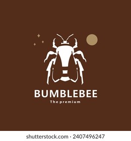 animal bumblebee natural logo vector icon silhouette retro hipster