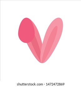 Animal, Bunny, Face, Rabbit  Flat Color Icon. Vector icon banner Template