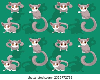 Animal Bush Baby Cartoon Seamless Tapete Hintergrund