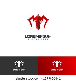 animal business logo simple and elegant concept logo template