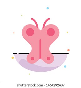 Animal, Butterfly, Easter, Nature Abstract Flat Color Icon Template. Vector Icon Template background