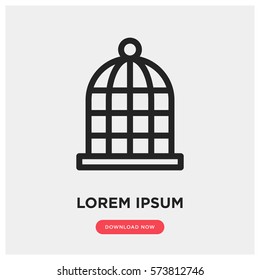 Animal cage vector icon
