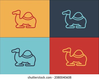 Animal Camel Logo Template, Simple Flat Icon Of animal,camel,nature