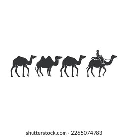 vector de logotipo de silueta de camello animal