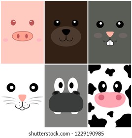 Animal cards design vector ilustration