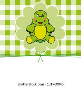 Animal card.Turtle