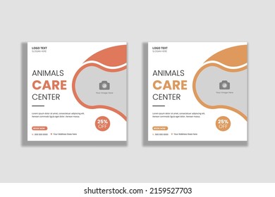 Animal Care Centre social media and web banner template