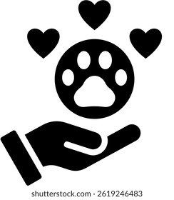Animal Care Icon Glyph Vector Illustration
