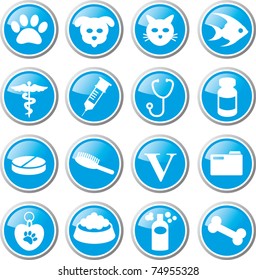 Animal care icon set