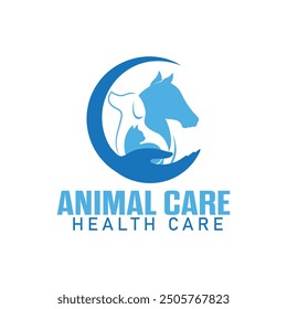 Logotipo del cuidado animal, logotipo del cuidado