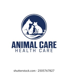 Logotipo del cuidado animal, logotipo del cuidado