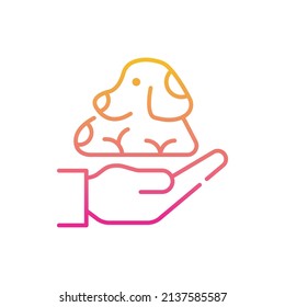 Animal Care Vector Farbverlauf-Symboldesign-Illustration. EPS10-Datei auf weißem Hintergrund