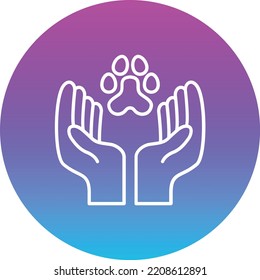Icono vector de cuidado animal. Se puede usar para imprimir, móviles y aplicaciones web.