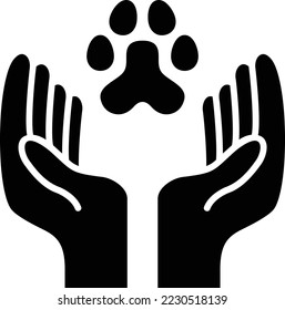 Icono vector de cuidado animal. Se puede usar para imprimir, móviles y aplicaciones web.