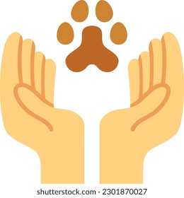 Icono vector de cuidado animal. Se puede usar para imprimir, móviles y aplicaciones web.