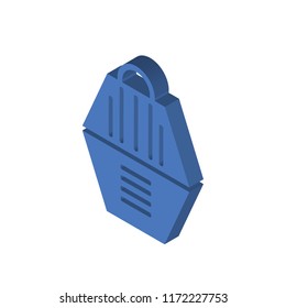 Animal carrier isometric left top view 3D icon