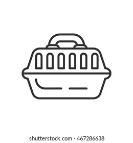 animal carrier linear icon. Thin line design