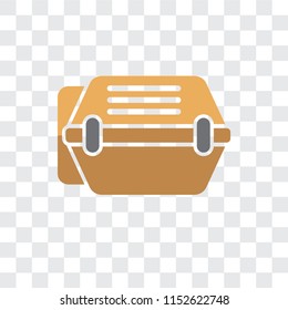 Animal carrier vector icon isolated on transparent background, Animal carrier logo concept
